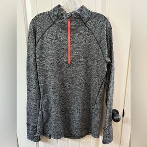 Tangerine Heather Gray Activewear Pullover
